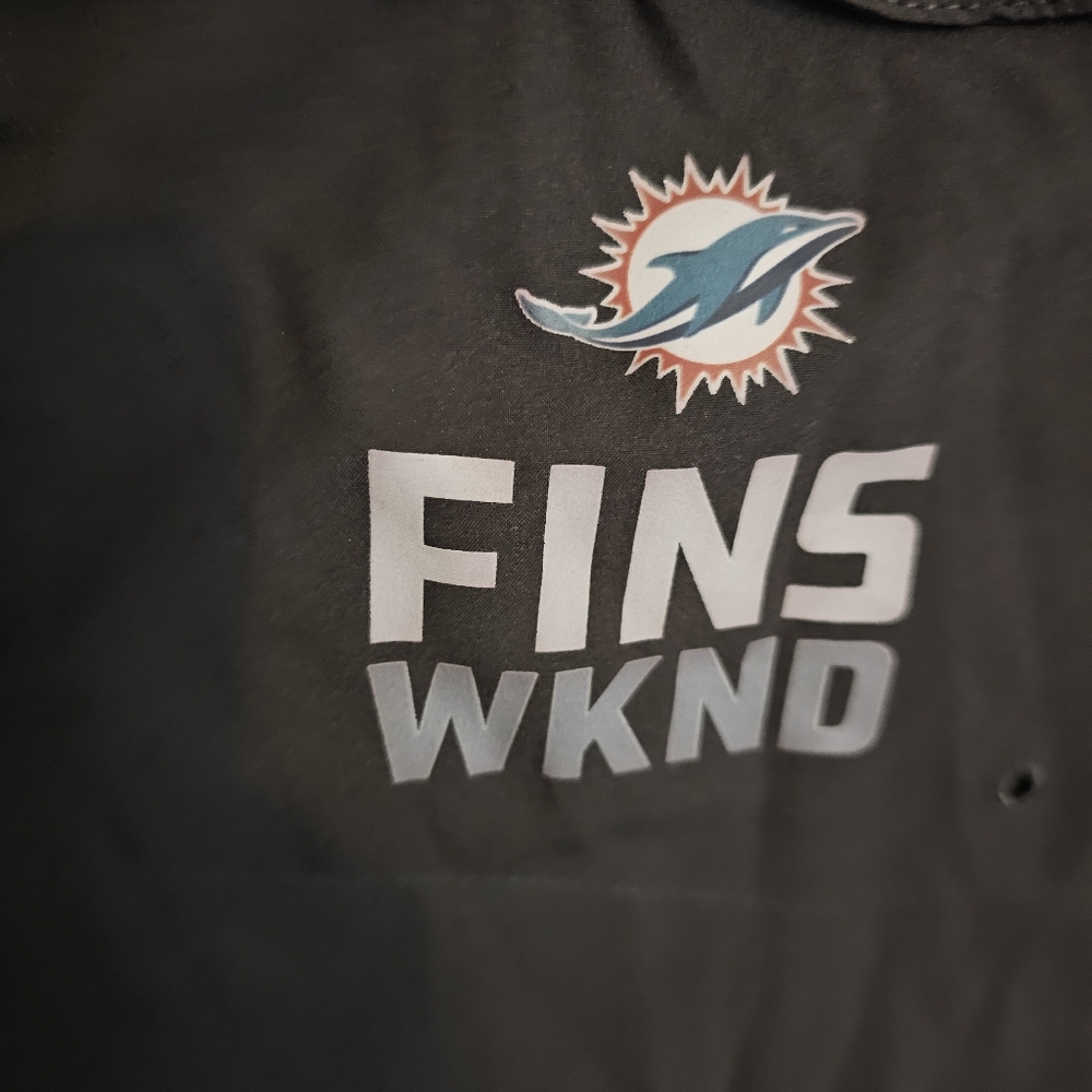 NWT Hook & Tackle 2XL Miami Dolphins Fins Weekend Coastline Shirt Black UPF 50+